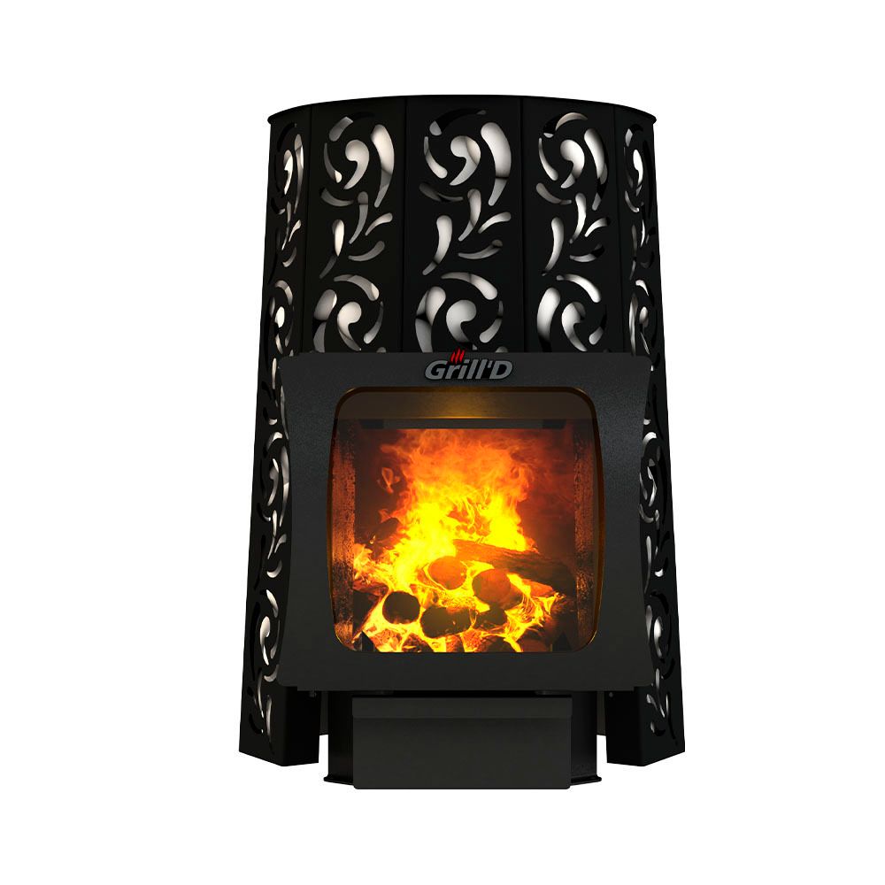 Дровяная банная печь Grill'D Violet Long Window Max Pro