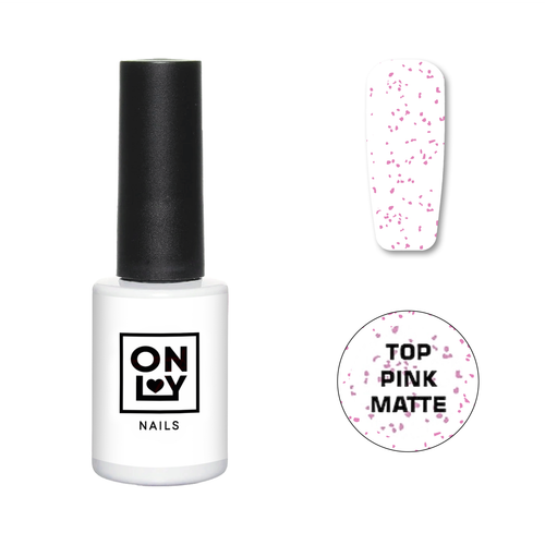 OnlyNails Top Matte Pink, 10мл