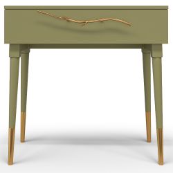 Консоль Арт Колор matte Стайл Голд Зеленая олива матовая