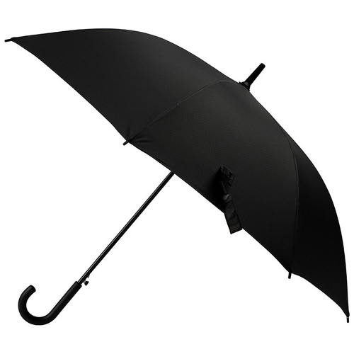Зонт-трость полуавтоматический складной 119см (полиэстер) черный