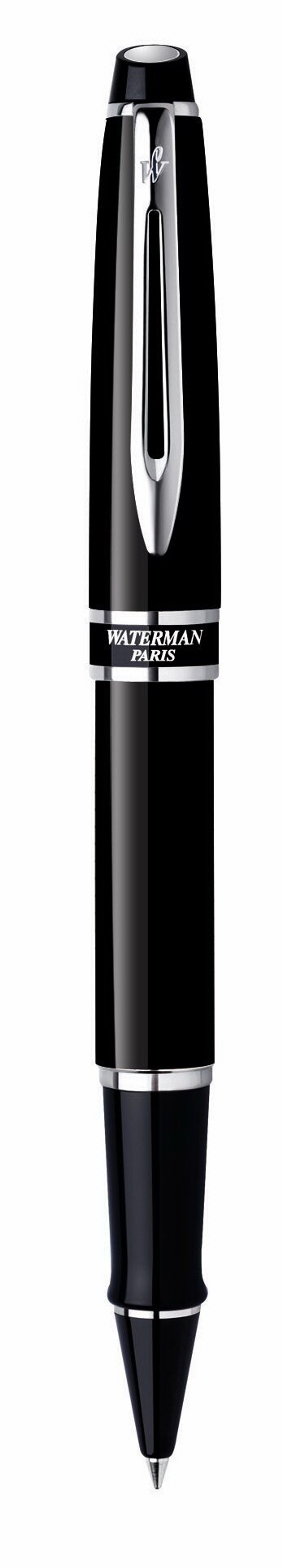 Ручка-роллер Waterman Expert, цвет: Black Laque CT, стержень: Fblk