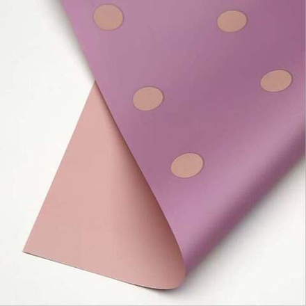 Пленка мат-я В горох 58см*10м ФИОЛЕТОВЫЙ