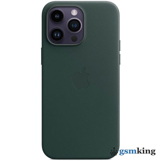 Apple Leather Case with MagSafe iPhone 14 Pro Max Forest Green «Зелёный лес» MPPN3ZM/A