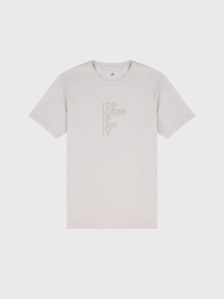 Футболка C.P. Company 30/1 Jersey Vertical Logo Milk