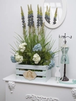 Композиция в ящике "Гортензия"