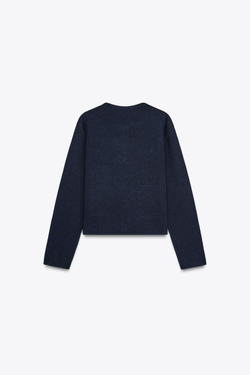 ZARA КАРДИГАН С ЗОЛОТИСТЫМИ ПУГОВИЦАМИ, МОРСКОЙ СИНИЙ