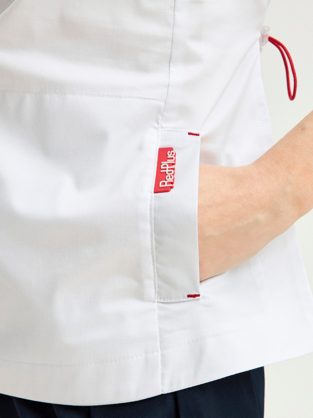 Топ медицинский женский Ньюлук, белый хлопок