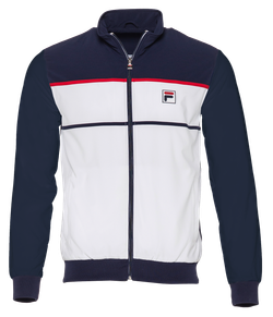 Мужская теннисная кофта Fila Jacket Max M - white/peacoat blue