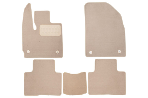 Коврики в салон для CHERYEXEED TXL, 2021-, кроссовер, 5 шт. (текстиль, бежевые) KLEVER041060122112KH