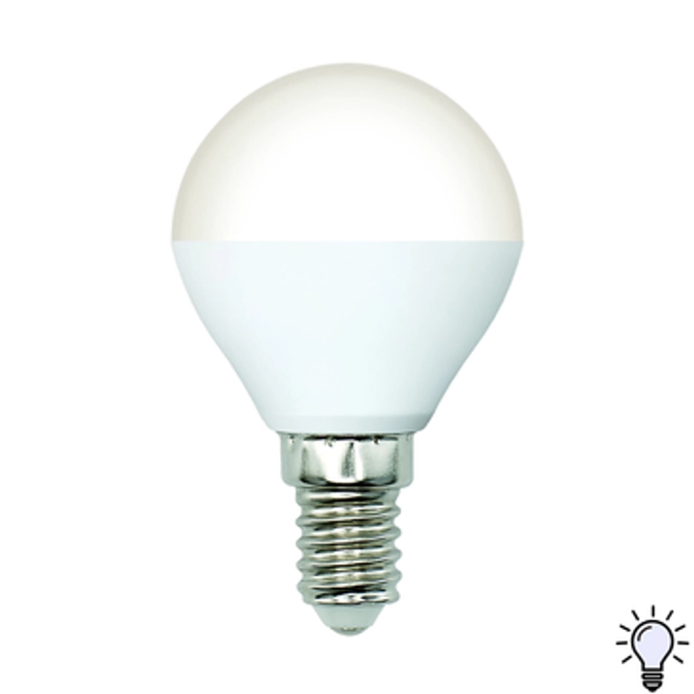 Лампа светодиодная VOLPE LED-G45-5W 4000K E14 FR SLS