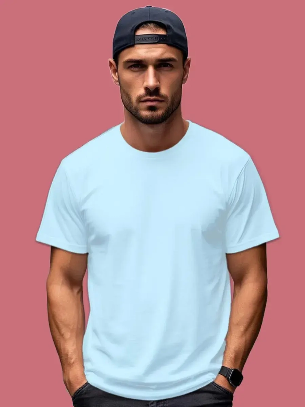 Футболка Взрослая.Премиум однотонная.1 шт