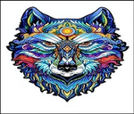 Пазл деревянный фигурный "Волк" МС-5577-3 (Basir)