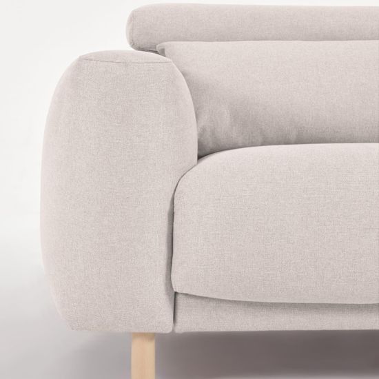 Singa 3-местный диван с правым шезлонгом белого цвета 296 см