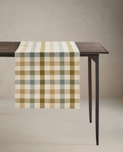 Zara Home дорожка на стол из хлопка, клетка, 160 50 см