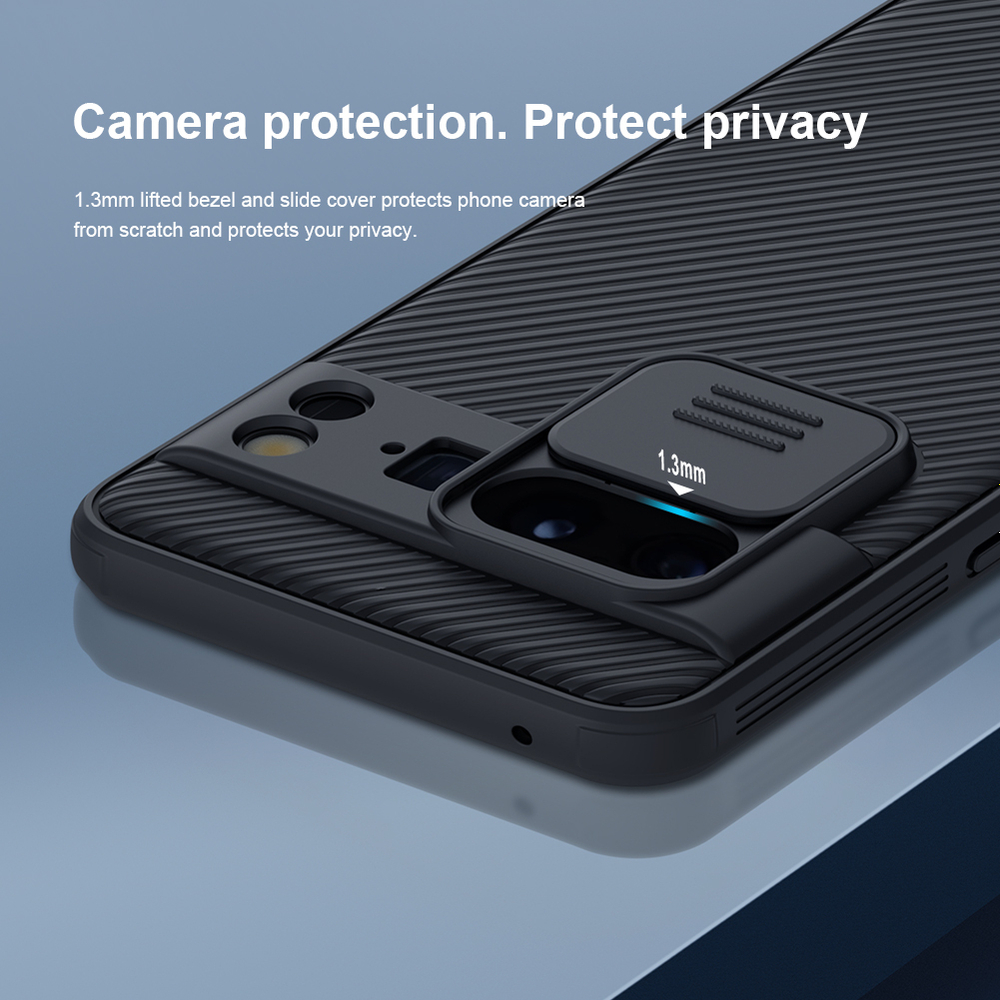 Противоударный чехол с защитной шторкой для камеры от Nillkin на Google Pixel 8 Pro, серия CamShield Pro Case