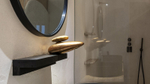 Ручной душ Gessi 316, с шланговым подсоединением и держателем, цвет Black Metal Brushed PVD