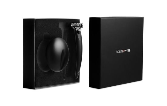 Набор Bolin Webb R1, бритва R1 черная матовая, подставка R1 черная