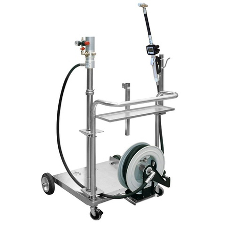 Передвижной комплект для раздачи масла из бочек 200 л, насос 3:1, катушка 7 м, GARTEC (Италия)