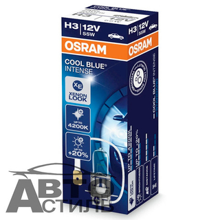 Автолампа H3 12V 55W Osram  + 20% 4200K COOL BLUE intens 4200K (64151CBI) 1шт