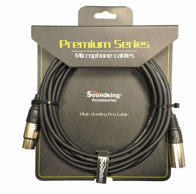Кабель микрофонный, XLRm-XLRf, 6м, Soundking