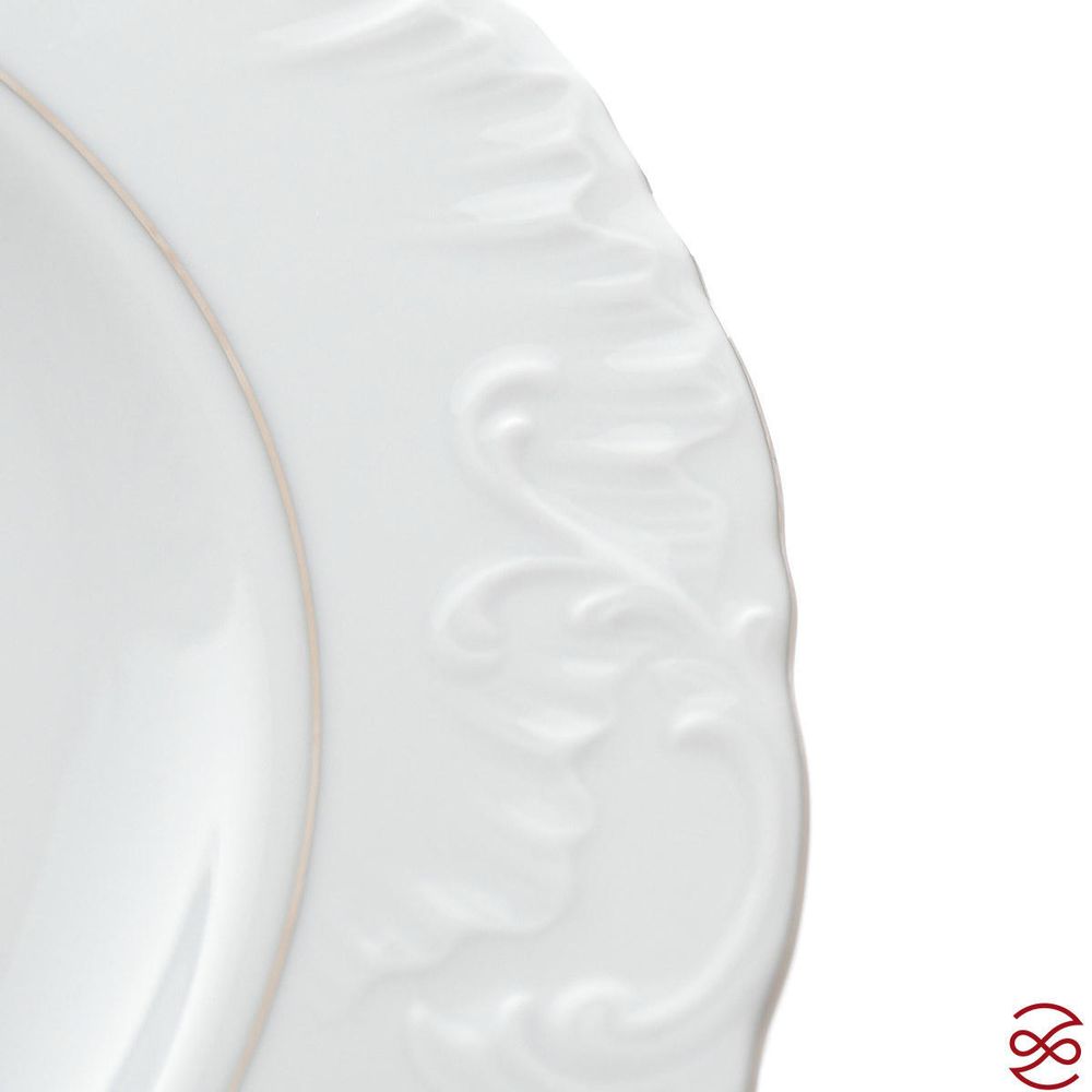 Блюдо круглое Repast Rococo с платин.полос.32 см