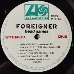 Винтажная виниловая пластинка LP Foreigner Head Games (Japan 1979) (Obi) The Modern Day