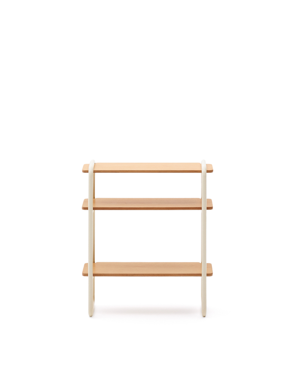 Стеллаж из ясеневого шпона цвета Tinn с бежевой металлической конструкцией, 70 x 60