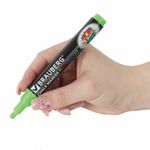 Маркер меловой "POP-ART" ЗЕЛЕНЫЙ, 5 мм, сухостираемый, для гладких поверхностей, BRAUBERG, 151532