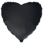 Сердце 18" Черный Сатин Fm