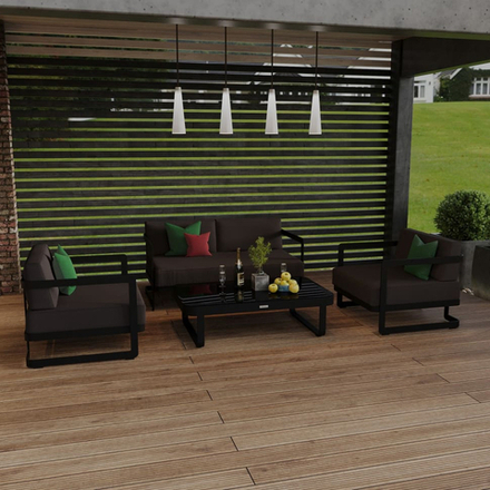 Лаунж зона СИЛЕНА антрацит - каркас карбон