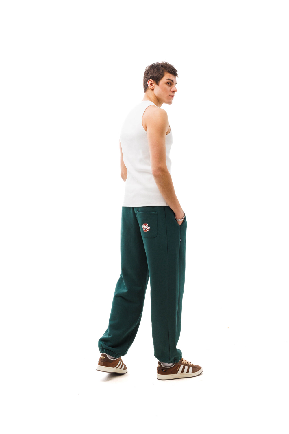 Джоггеры Q2ZA People oversize (зелёный)