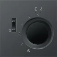 Donel R98 METAL вороненая сталь накладка для регулятора тёплого пола DTEF231, серия DA