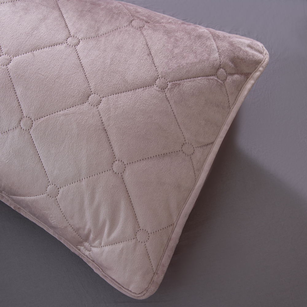 Велюровое покрывало ромб OVF032, размер 240*260, наволочки 50-70 2 шт