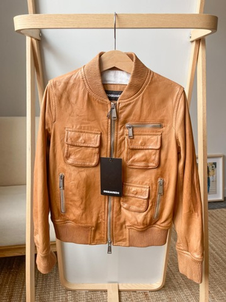 Кожаная куртка Dsquared2