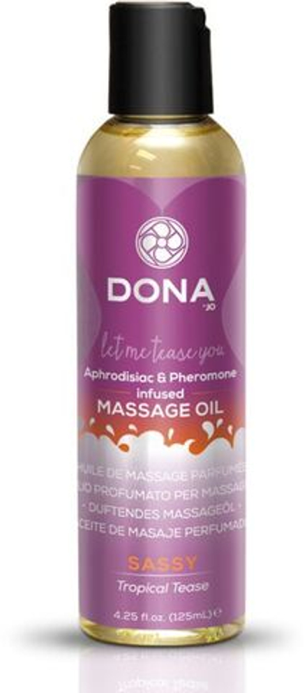 Массажное масло с феромонами DONA Sassy Tropical Tease - 110 мл.