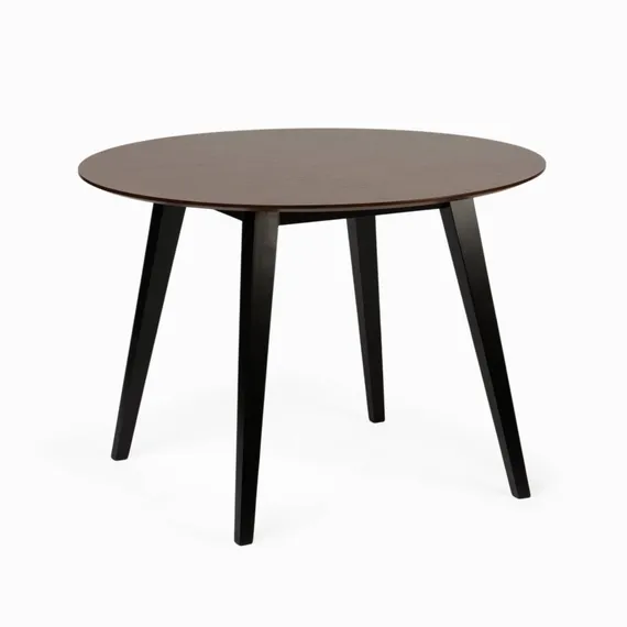 Обеденный стол Platon Ø107, шпон ясеня цвета какао