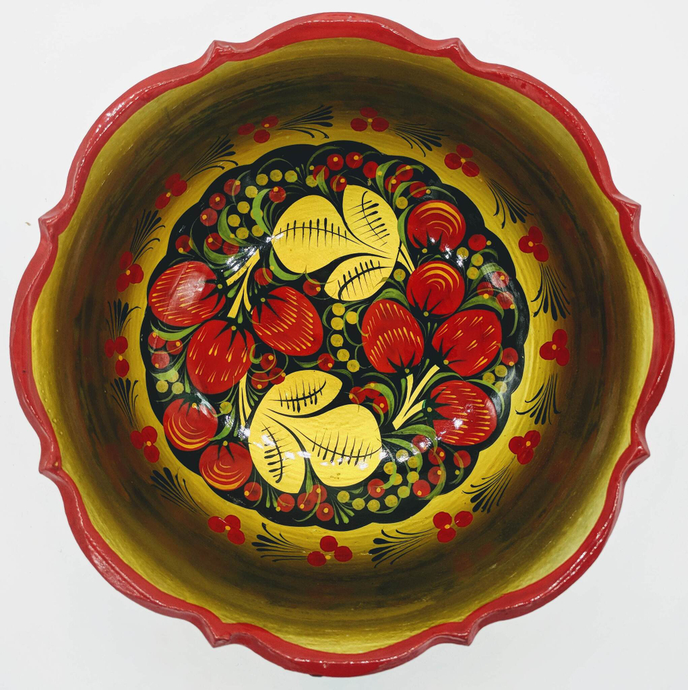 Чашка "Хохлома" резная