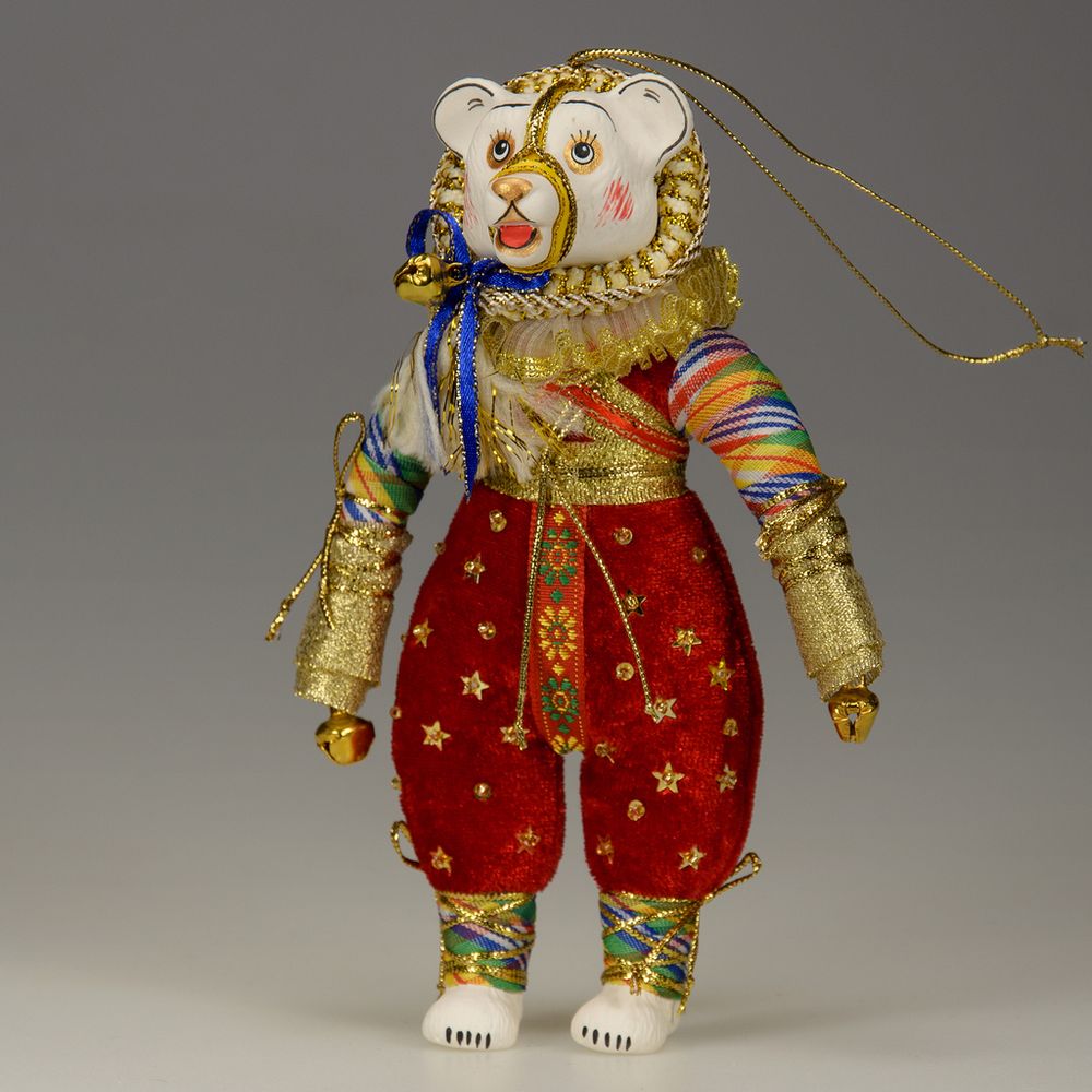 Ёлочная игрушка Медведь-Циркач