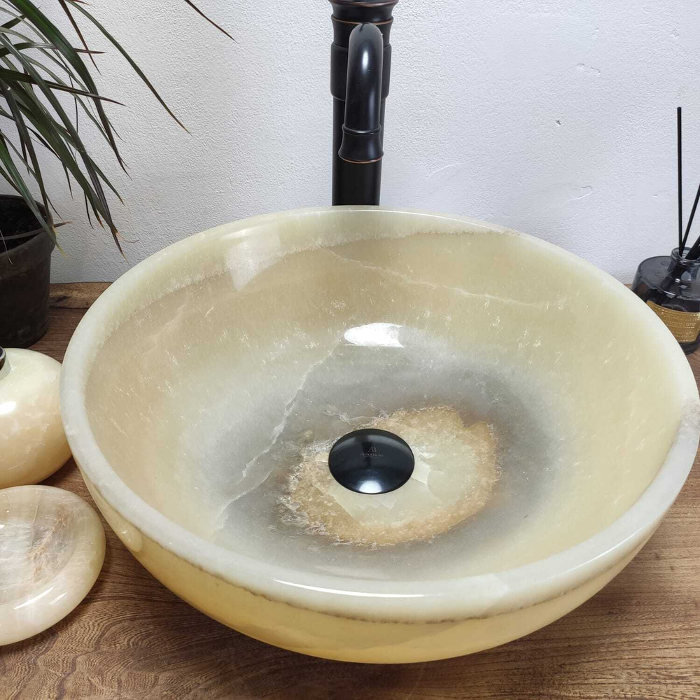 Раковина из оникса Bowl Yellow TinLip BO-60975 40*40*15