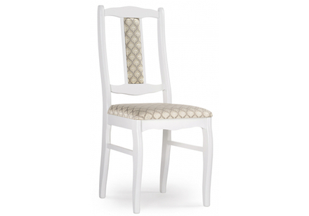 Стул деревянный Woodville Киприан белый, бежевый, ножки белые