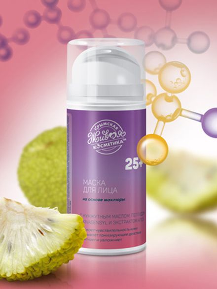 Маска для лица на основе маклюры 25+