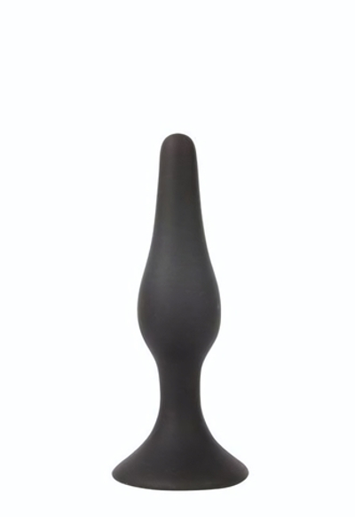 Чёрная анальная втулка Sex Expert - 10 см. (Цвет: черный)