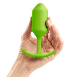 Анальная пробка для ношения цвета лайм 12,7см b-Vibe Snug Plug 3 BV-009-LME