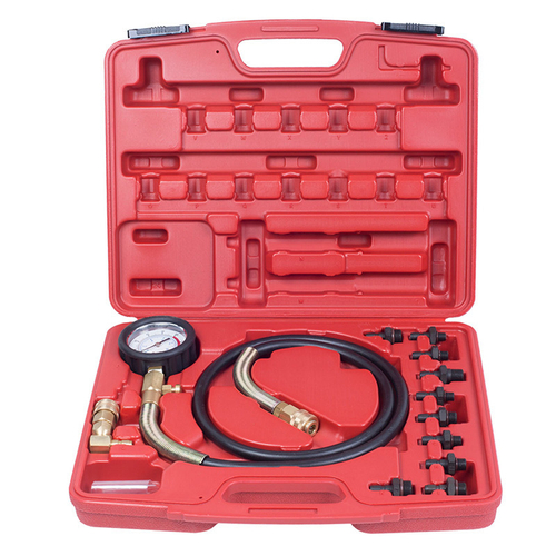 МАСТАК (120-20010C) Манометр для измерения давления масла, 0-10 бар, комплект адаптеров