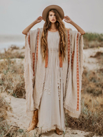 Berber пальто-пончо (беж/коралл)