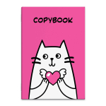 Тетрадь 140х203мм 48л. диз.блок (точка), на скобе "Милый кот" (Феникс+)