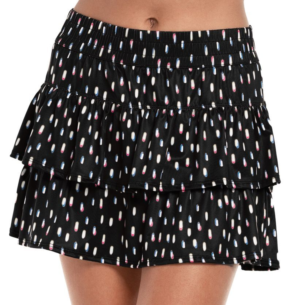 Теннисная юбка Lucky in Love Neon Lights Let It Glow High Waist Skirt - black