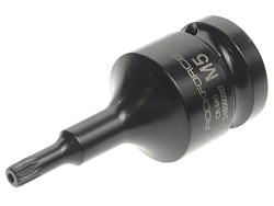 Головка-бита SPLINE ударная 1/2", M5 с отверстием ROCKFORCE RF-24806005T