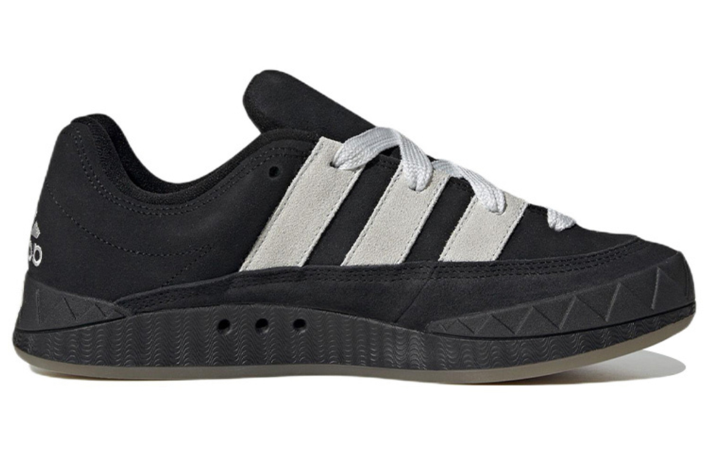 Adidas originals Adimatic leather comfortable trend non-slip wear-resistant lightweight low-top sneakers for men and women in the same style black and white