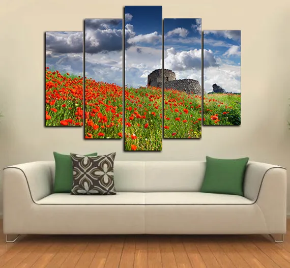 Модульная картина "Оазис цветов"